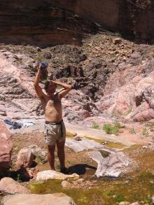 Shower in the creek