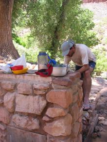 Dishwashing at Indian Garden