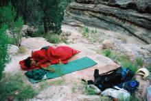 Sleeping on the riverbed
